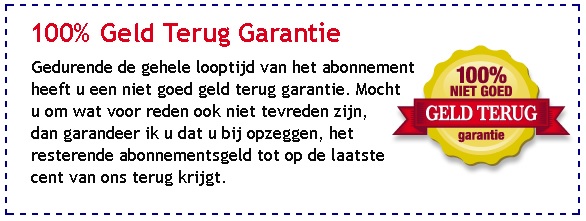 100% Geld Terug Garantie